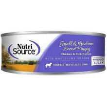 NutriSource Small & Medium Breed Puppy Canned Dog Food Chicken & Rice, 12 Each / 5.5 Oz