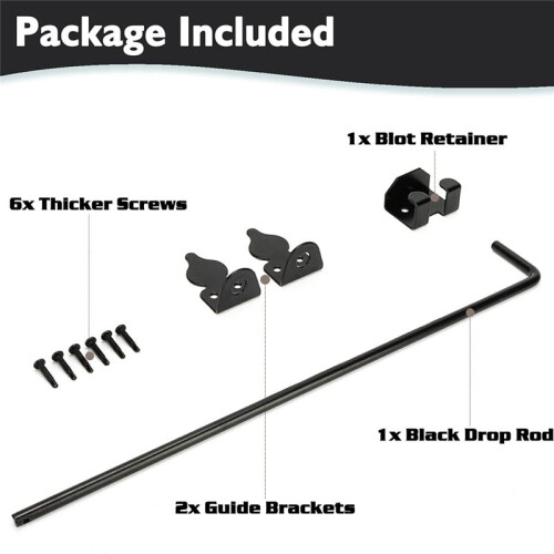 18 Polegadas Cane Bolt Heavy Duty Gate Drop Rod, Hardware Ground  Gate Stopper Hardware de Portão, Cane Bolts para Cercas de Madeira 2