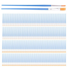 240Pcs Small Paint Brush,Flat Fine Tip Artist Paint Brushes, Paint Brushes for Kids Oil Watercolor Canvas Painting
