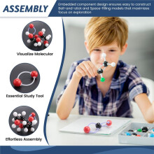 Kit de Modèle Moléculaire, Ensemble de Chimie Moléculaire Organique, Kit de Modèle D'Élément Atomique pour les Leçons, Kit de Construction de