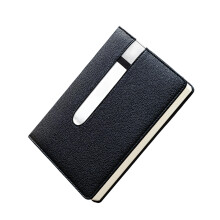 Hardcover PU Notebook 130 Sheets Lined Business Notepads-Black