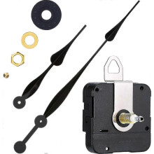 (black) High Torque Long Shaft Clock Movement Mechanism With 12 Inch Long Spade Hands (black) H
