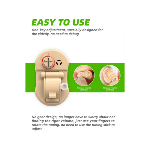 Hearing Aids Small Inner Ear Aid Adjustable Wireless Mini Left Best Sound Amplifier Loss 2