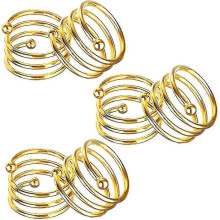 6 Pieces Metal Napkin Buckles for Wedding Party Dinner Anniversary - Ri
