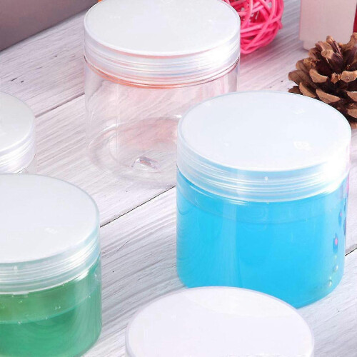 Empty 12-Pack Transparent Plastic Storage Spice Jar Wide Mouth Plastic Container with Lid for Beaut 2