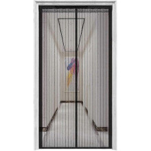 (Black) Magnetic Screen Door With Heavy Duty Mesh-let Fresh Air In. Close Auto C