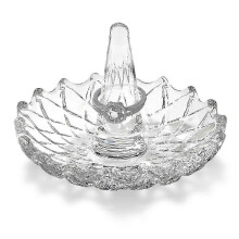 Ring Holder Crystal Glass Jewelry Storage Safe Wedding Engagement Ring Jewelry Storage Box