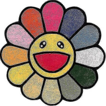 (Customize Contact Us, A) Smiling Face Plush Rug Flower Art Rug for Bedroom Living Room Retro Rainbow Fluffy Bathroom Smile Rug Nonslip Mat Home Decor