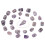 25Pcs Rune Stones Amethyst Crystal Pendulum Bag 15