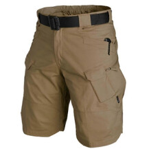 (L, Brown) Men's Waterproof Tactical Work Shorts, Casual Military Combat Shorts, Lightweight Breathable Hiking Fishing Outdoor Cargo Shorts