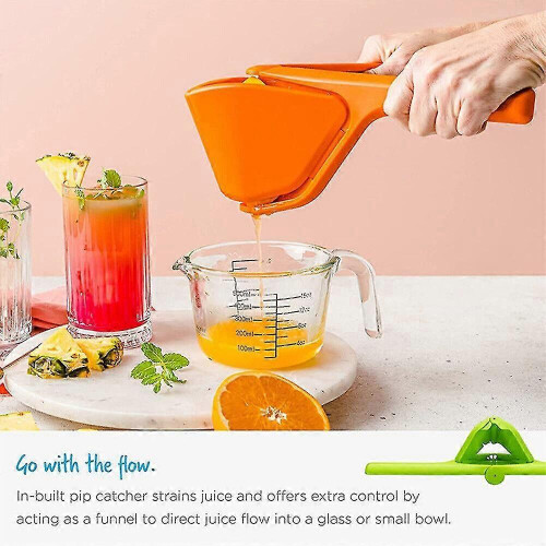 (Orange) Lemon Fluicer Squeeze Manual Orange Citrus Juicer That Folds Flat Press Tools 2