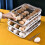 Stackable Self-Rolling Egg Rack Non-Slip Egg Tray Food Container 21 Eggs (blue) - DD01 2