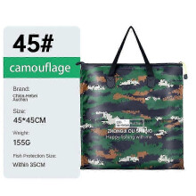 (Camouflage, 44.5cm) Portable Multifunctional Fishing Bag with 90kg Capacity for Outdoor Angling and Tackle Storage