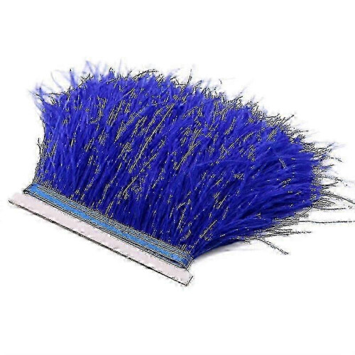 (Royal Blue) 2m ostrich feather ribbon selvage for millinery projects