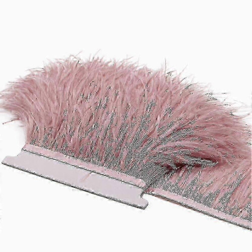 (Orange) 2m ostrich feather ribbon selvage for millinery projects 1