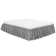 Bedrokken die rondom het bed lopen voor queensize bedden, verstelbare elastische stofstroken met een eenvoudig aan te brengen ontwerp, kreuk- en