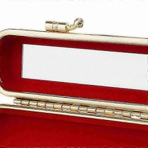(Black) Leather Lip Gloss Case with Mirror for Lipstick and Balm Storage Box 1