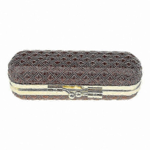 (Grey) Leather Lip Gloss Case with Mirror for Lipstick and Balm Storage Box 1