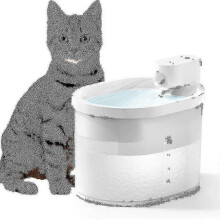Uahpet Cat Fountain Cordless Battery Operated Cat Drinking Fountain Automatic Water Fountain for Cats Ultra Quiet Cat Fountain for Cats And Small Dogs