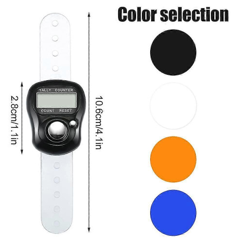 4 Pieces Electronic Lap Counter, 5 Digit Resettable Finger Counter,hand Counter with Lcd Display - DD 1