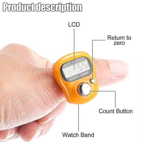 4 Pieces Electronic Lap Counter, 5 Digit Resettable Finger Counter,hand Counter with Lcd Display - DD 2