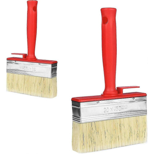 2 Pcs Wallpaper Paste Brush,large Masonry Paint Brush,fence Paint,paint Brushes Decorating - DD
