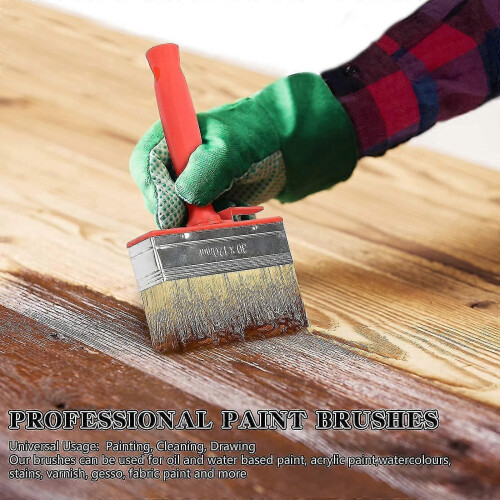 2 Pcs Wallpaper Paste Brush,large Masonry Paint Brush,fence Paint,paint Brushes Decorating - DD 2
