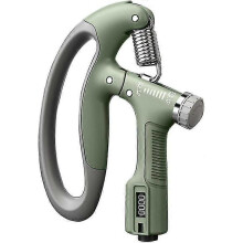 (Green) Adjustable Hand Grip Strengthener (10-100kg), Electronic Counting Grip Strength Machine, Forearm Strengthener