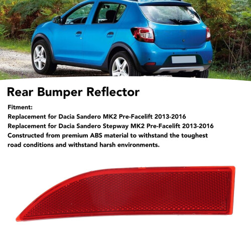 Dacia Sandero Stepway MK2 Rear Bumper Reflector Left Side 2