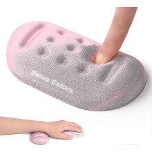 (S, Pink) Superfine Memory Foam Keyboard Mouse Wrist Rest, Memory Foam Wrist Cushion Support Easy Typing & Pain Relief For Office - PJ