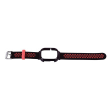 Watch 4 Band with Case, Black/Red Multi Holes