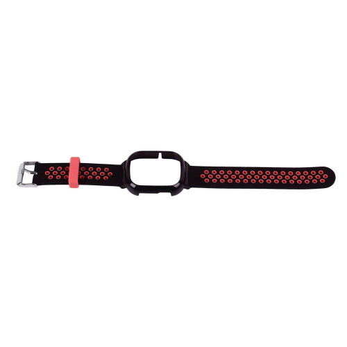 Watch 4 Band with Case, Black/Red Multi Holes