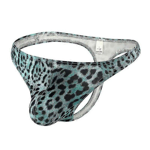 Men Sexy Leopard Briefs T-back G-string Thongs Underwear Underpants G