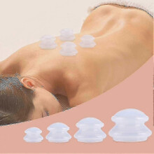 Silicone Cupping Glass Set for Anti-Cellulite Therapy - Reusable and Gentle on Skin