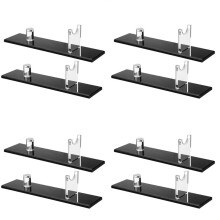 8Pcs Knife Display Stand Acrylic Knife Case Desktop Knife Display, Single Knife Holder for Home Decor (Black Base)