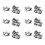 60Pcs Cabinet Spring Loaded Iron Straight Loop Toggle  45mm Length 1
