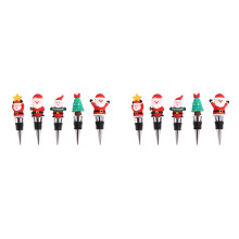 10 PCS Wine Bottle Stopper,Wine Stopper,Christmas Decorative Wine Saver, Reusable Wine Corks Beverage Bottle Stoppers