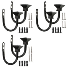 Set Aus 6 Quadratischen Dekorativen Vorhang Halterungen Aus Metall, An der Wand Befestigte Vorhänge für Schlaf Zimmer, Wohnen Zimmer, Büro, mit