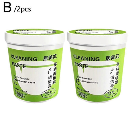 (2pcs,Green S)1-3X 280g All Purpose Cleaning Paste, Cookware Paste Kitchen Grease Remover