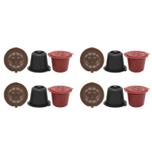 12 Pcs Refillable Reusable Espresso Capsule for Coffee Machine Reusable Capsule Refill Empty Capsule