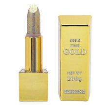 Sparkle Lipstick with Gold Bar Design, Waterproof and Long-Lasting for Moisturised Lips, 3.5g Shade #1