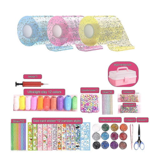 (Multicolor) Nano Tape Bubble Kit Kids With Step-by-step Tutorial And Traceless Nano Adhesive Tape,hw
