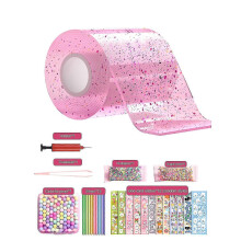 (Pink) Nano Tape Bubble Kit Kids With Step-by-step Tutorial And Traceless Nano Adhesive Tape,hw