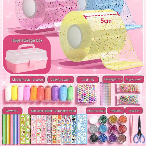 (Multicolor) Nano Tape Bubble Kit Kids With Step-by-step Tutorial And Traceless Nano Adhesive Tape,hw 1