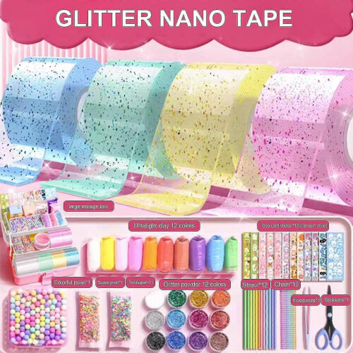 (Multicolor) Nano Tape Bubble Kit Kids With Step-by-step Tutorial And Traceless Nano Adhesive Tape,hw 2
