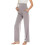 High Waist Elastic Maternity Pants Offering-light gray M 1