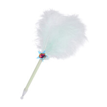 Retro Feather Ballpoint Pen Ergonomic Grip Smooth-Blue A