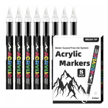Watercolor Pens For Kids Art Drawing Flexible Design-8 white