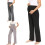 High Waist Elastic Maternity Pants Offering-light gray M 3