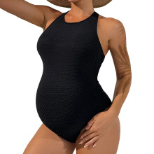 Maternity Swimsuit Water Yoga Swimming Elastic Fit-Black L